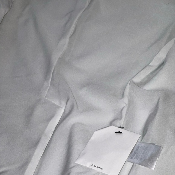 DKNY Women's Collarless Pinstripe One Button Blazer Light Green Size 0🍀 - Picture 4 of 7